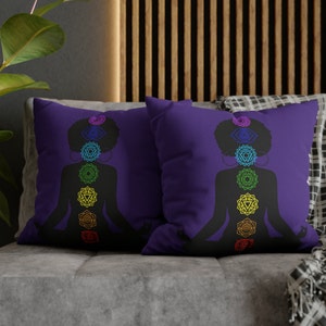 Chakra Symbols sacral chakra third eye meditation' Throw Pillow Cover 18” x  18”