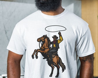 Cowboy Roping Shirt - Adult Unisex - African American - Lasso Throw - Buffalo Soldiers - African American - Rodeo Style - Wild West