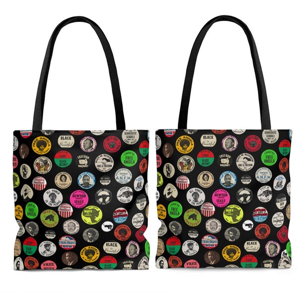 Black History Tote Bag - African American Gift - Civil Rights - MLK - Malcolm X - Huey Newton - Black Panther Party - Black Lives Matter Bag