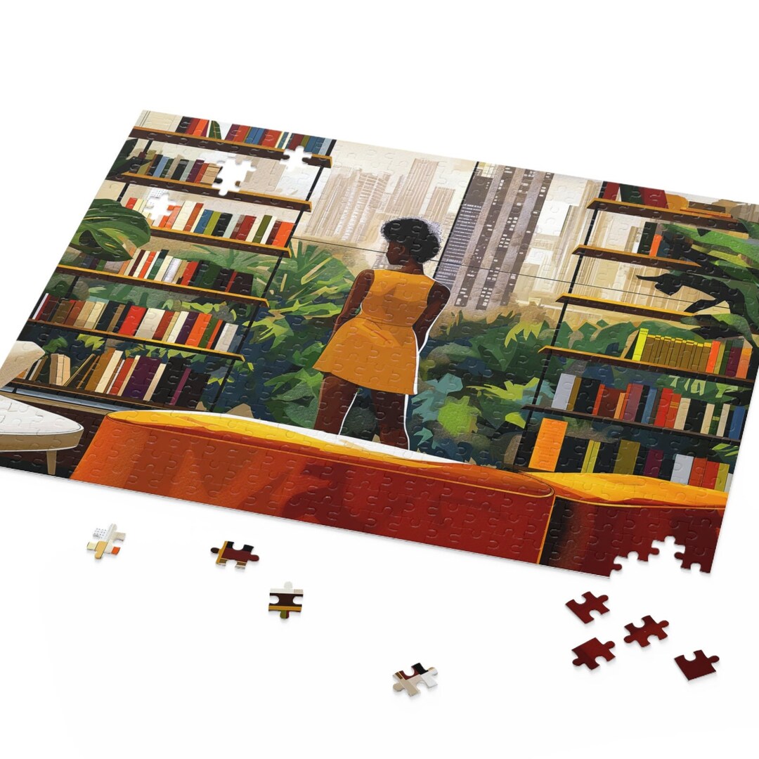 Black Girl Library Puzzle - African American - Bookish Gift - HBCU ...
