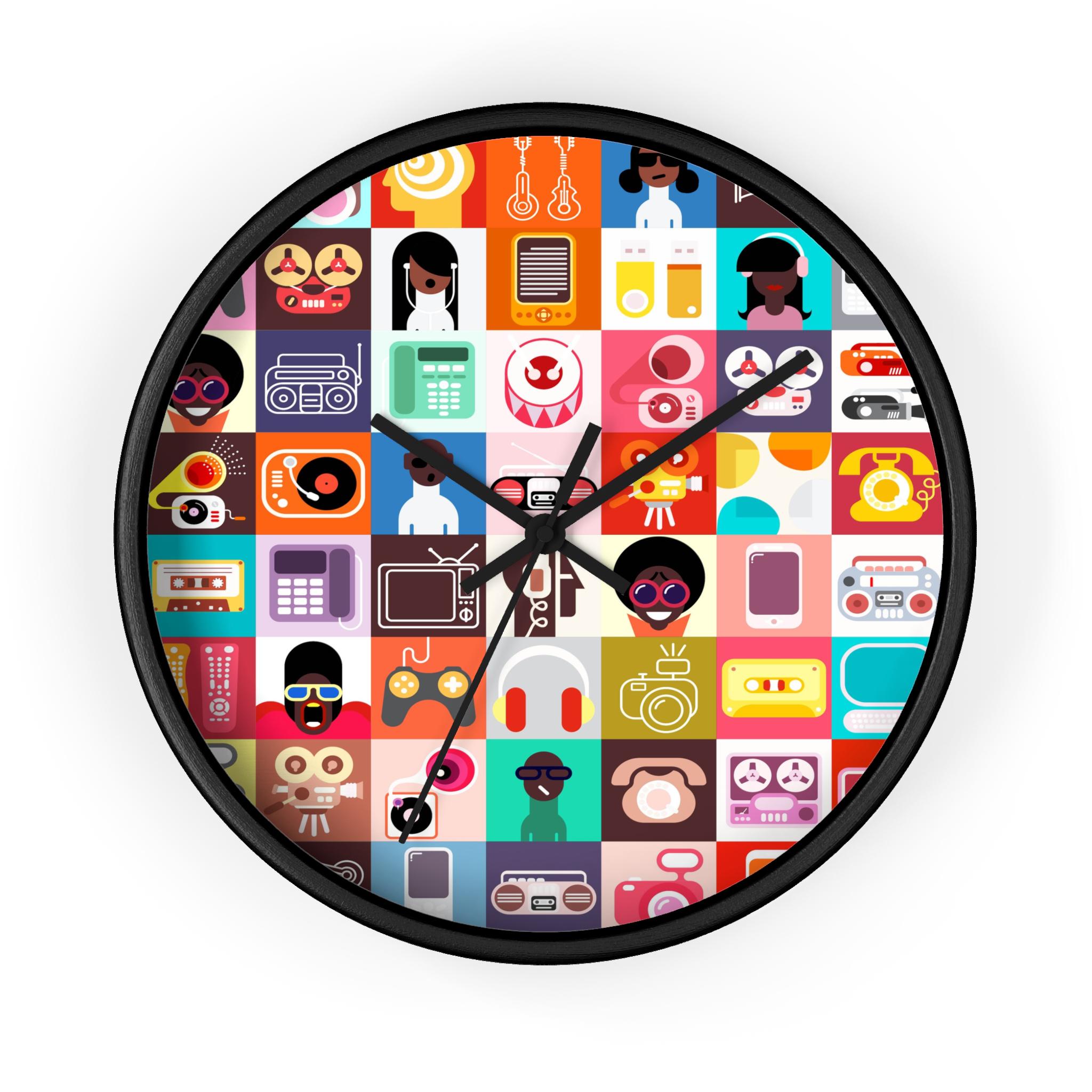 Afro Retro Tech Wall Clock: Old School Vibe, Afrocentric Home Decor ...
