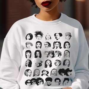 Female Rappers Sweatshirt - Hip Hop Ladies - African American - Black Music History - Rhyme Queens - Rap Music Legends - Black Feminism