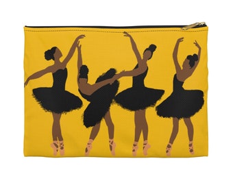 Black Girl Ballet - Small Zipper Bag - African American Ballerinas - Black Ballerina - Gift for Dancer - Brown Dancers - Melanin Magic