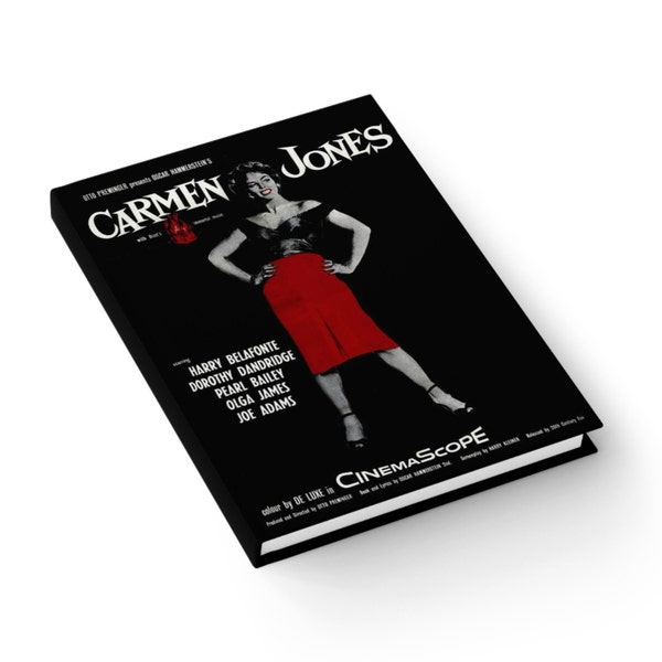 Carmen Jones Journal - Ruled Line - Dorothy Dandridge - Blank Notebook - Vintage Blackness - Black Cinema - Black Film - Gift for Writers