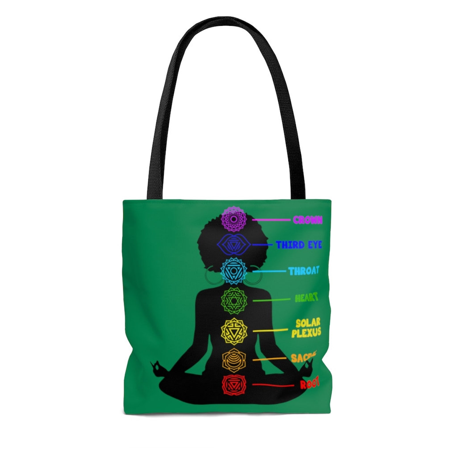 Afro Yoga Tote Bag Chakras Bag African American Totes Etsy