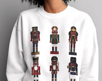 Black Nutcrackers Sweatshirt - African American Tops - Afrocentric Holiday - Christmas Sweater - Brown Nutcracker - Black Owned