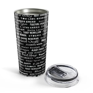 Black Writers 20oz Tumbler: Literary Authors Gift for Book Lovers image 1