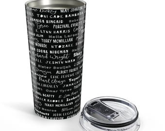 Vaso de 20 oz de Black Writers: un regalo de autores literarios para amantes de los libros