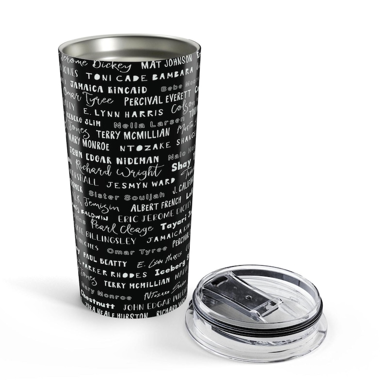 Black Writers 20oz Tumbler: Literary Authors Gift for Book Lovers image 1