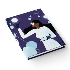 Scientist Gift Journal - Ruled Line - Science Teacher - Black Women STEM - Black Girl Magic