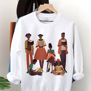 Brown Readers Sweatshirt - Adult Unisex - Read a Book - Black and Educated - Minds Matter - Library Shirt - African American Tops