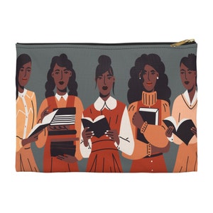 Brown Readers Accessory Pouch - Black Women Read - Black Girl Art - Gifted and Black - Gift for Readers - Bookish Gifts - Pencil Bag