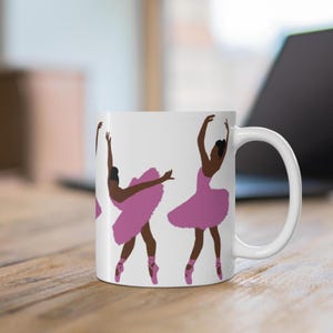 Black Ballerinas in Pink Tutus Mug | Ballet Teacher, Dance Recital Gift