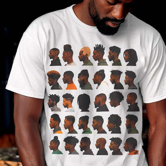 Black Barbershop T-shirt: Afro Hairstyles - Unisex Graphic Tee - Etsy