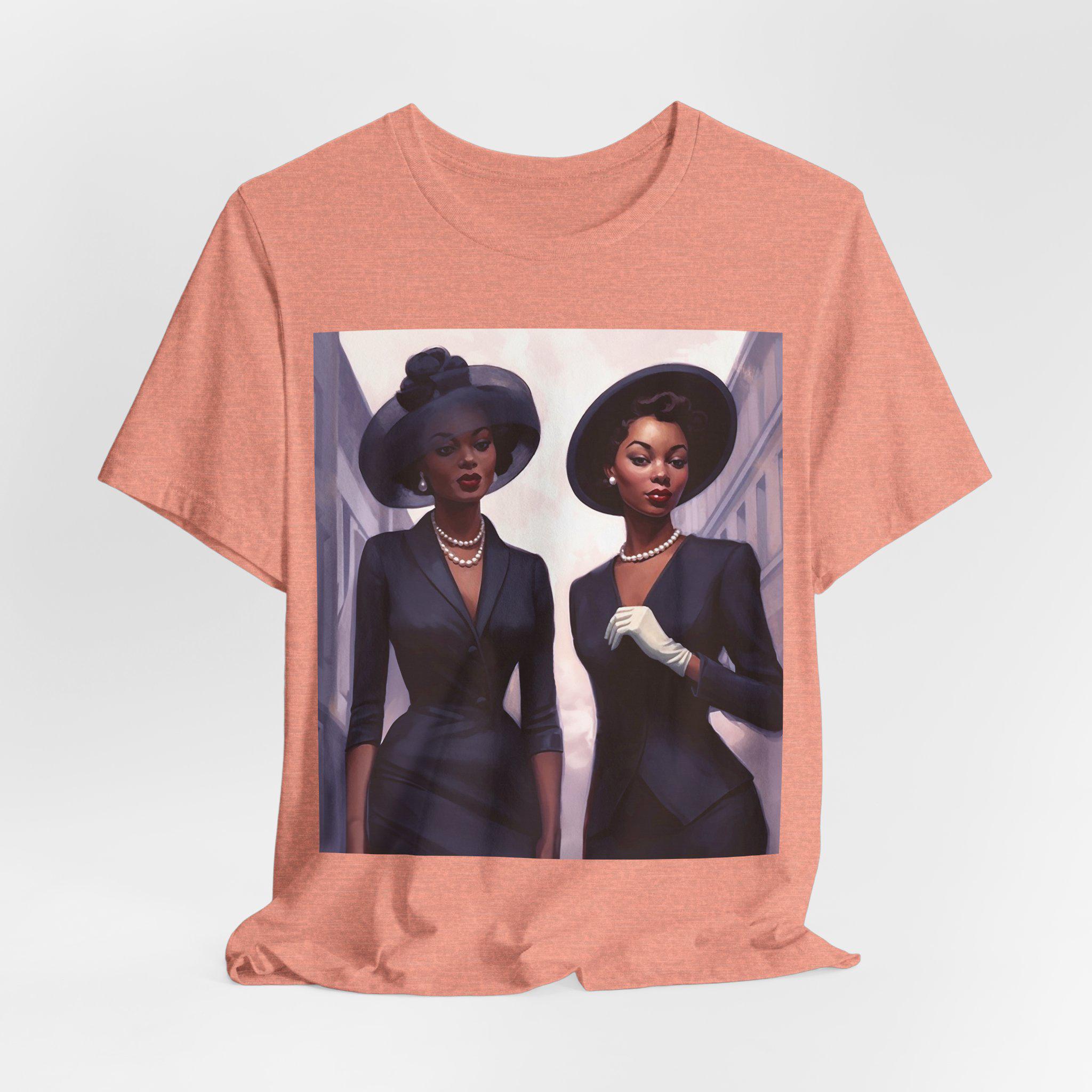 Vintage Style Black Ladies Shirt: Sophisticated African American 