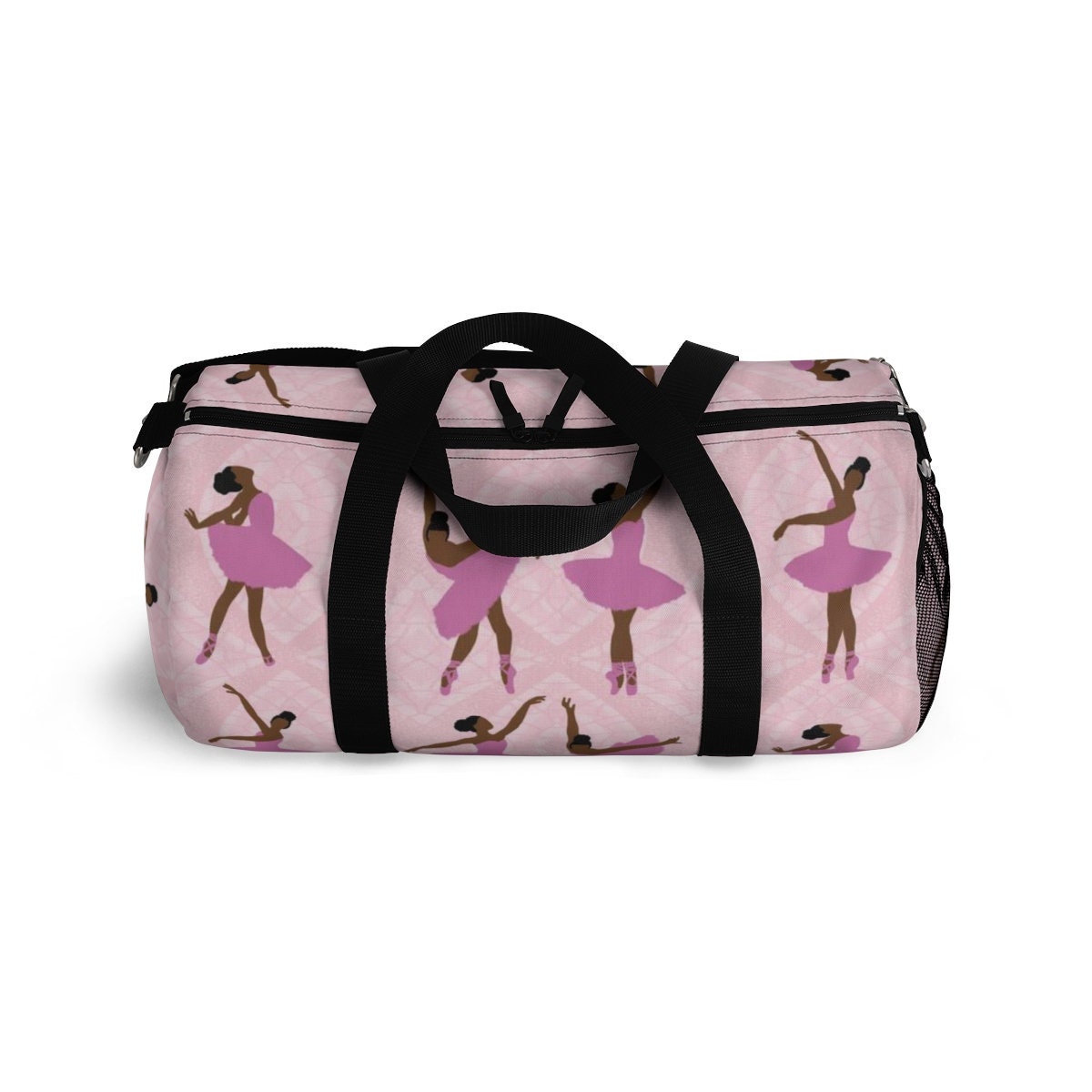 Black Girl Dance Duffel Bag Ballerina Bag for Girls Black