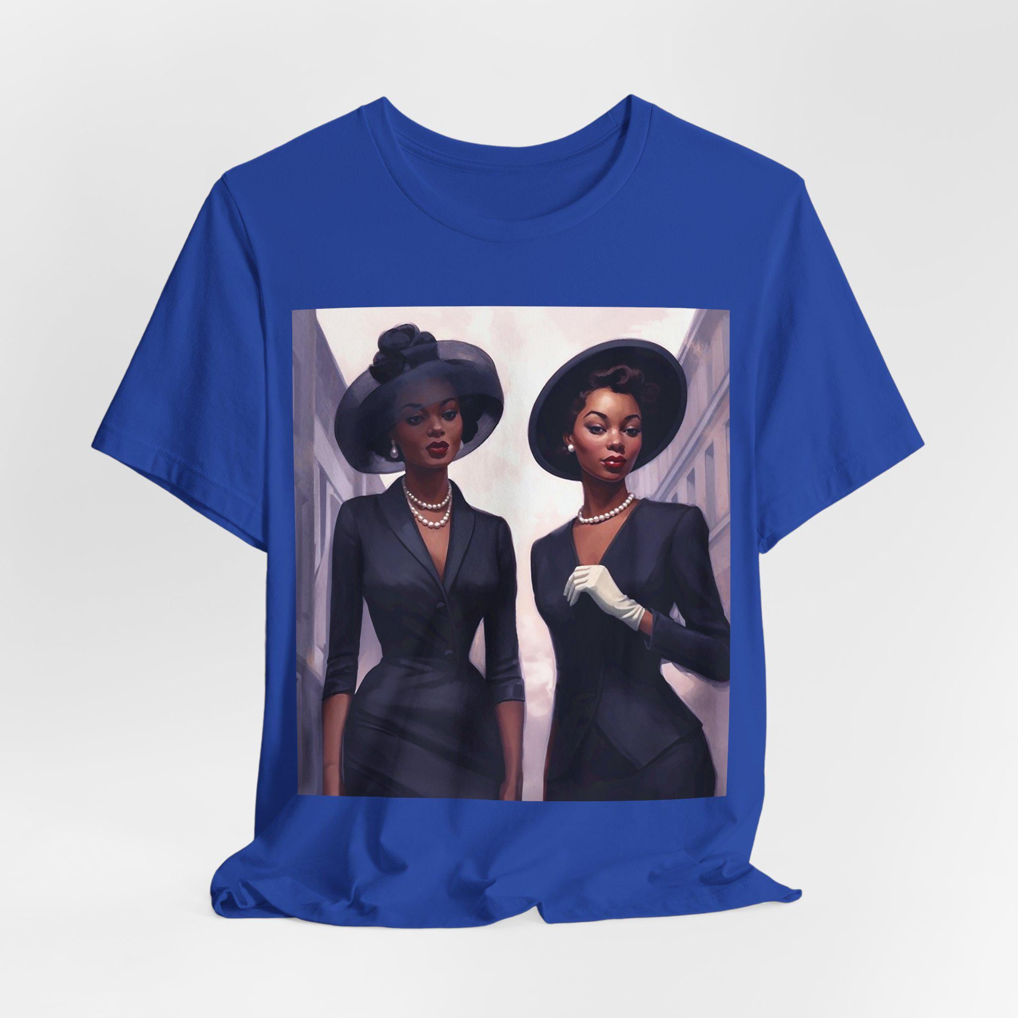 Vintage Style Black Ladies Shirt: Sophisticated African American