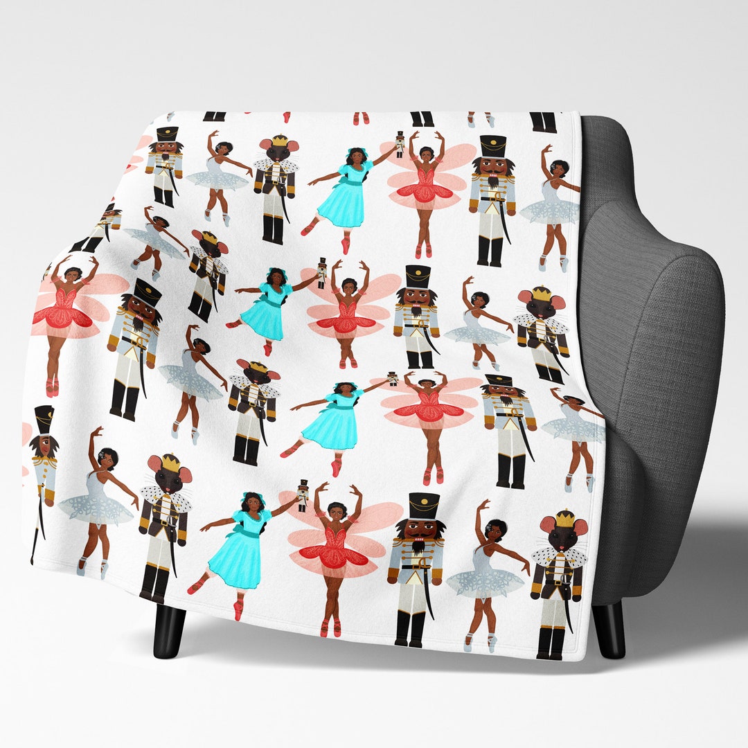 Black Nutcracker Ballet Blanket African American Throw Blankets Custom