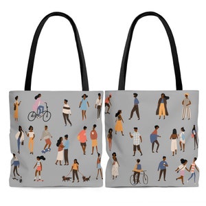 Black People Outside Tote Bag - African American Gifts - Black Woman Tote - Afrocentric Bags - Black Pride - Melanin Life Bag - Black Owned