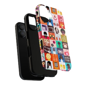 Afro Tech Phone Case: Vintage Technology Design image 4
