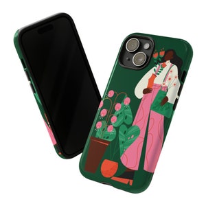 Funda para teléfono Black Woman Plant Lover: Funda de Green Thumb Electronics