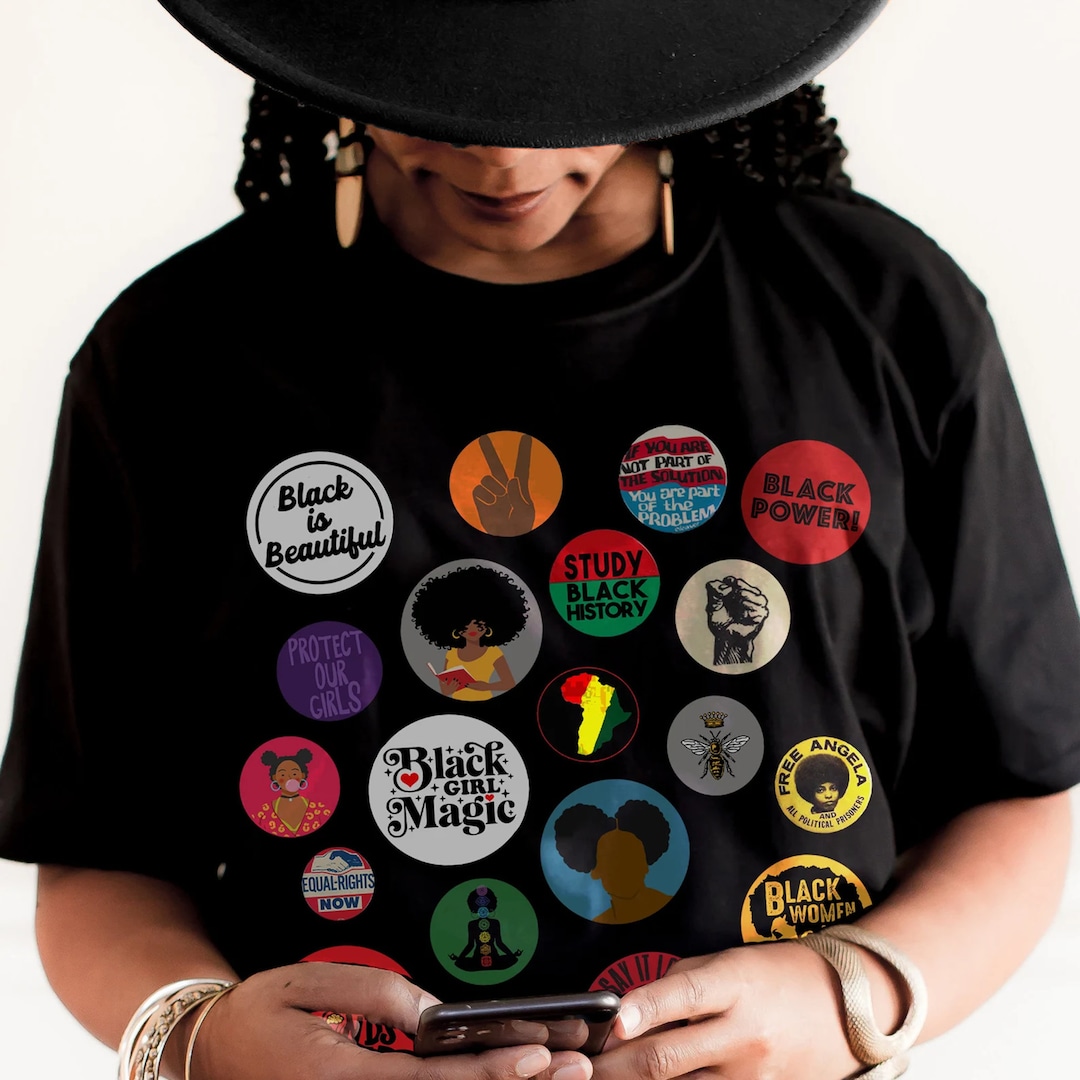 ファッション Built By Black History Apparel, Melanin Women American Pride T-Shirt Black Woman Pride Shirt - FBA Culture - Melanin Beauty