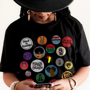Black Woman Pride Shirt - FBA Culture - Melanin Beauty - Afro Puffs - Brown Skin Girls - Female Empowerment - Black History Tee