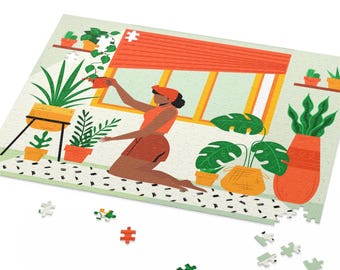 Indoor Garden Puzzle: Black Woman Art, Positive Energy Jigsaw