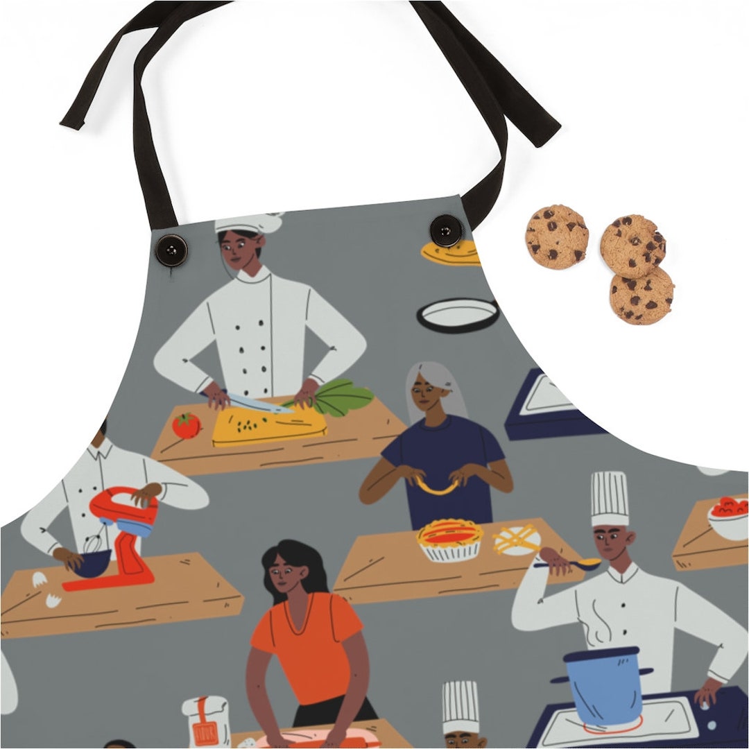 Black Chefs Apron Cooking Apron Black Women Cook Soul Food African American Apron Afrocentric