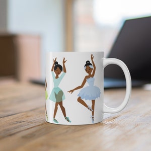 Black Ballerinas Mug - Brown Dancers - African American - Dance Teacher - Ballet Gifts - Black Owned - Coffee Mugs