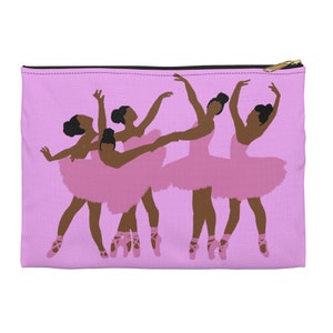 Black Ballerinas Zipper Pouch: Ballet Gift for Dance Teacher