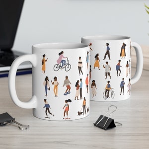 Melanin People Mug - African American Gift - Black Lives - Brown Skin Friends - Afrocentric Cup - Outdoor Living - Fresh Air - Black Owned