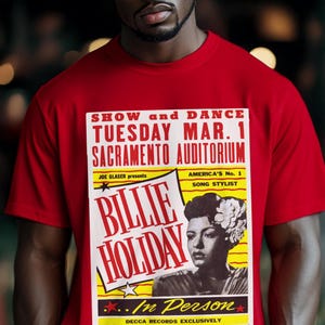 Billie Holiday Shirt - Etsy