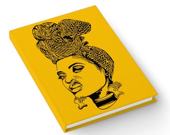 Black Woman Attitude Journal: Headwrap Design, Gift for Brown Girls