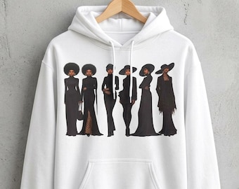 Afro Pride All Black Vibe Hoodie | Brown Skin Women Unisex Top