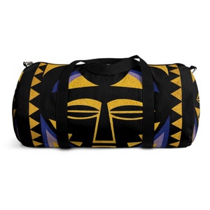 African Mask Duffel Bag: Black Pride Travel Luggage