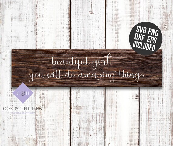 Beautiful Girl Wood Sign Svg Nursery Decor Girls Bedroom Stencils For Wood Signs