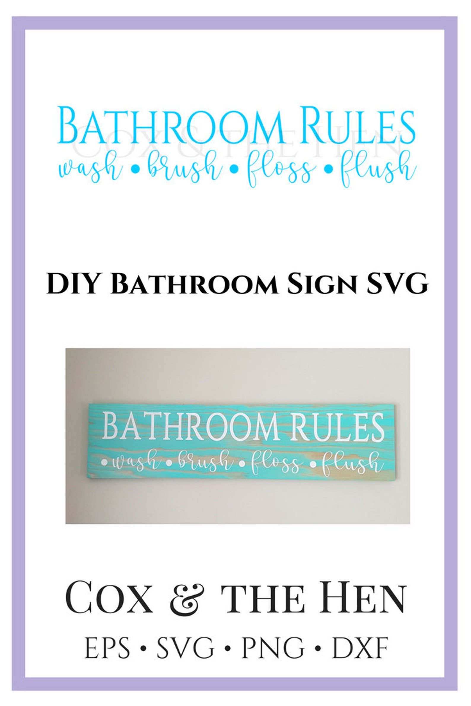 Bathroom Rules Wood Sign SVG Bathroom Sign Wood Sign Etsy Canada