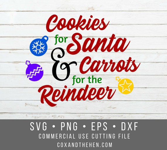 Download Cookies For Santa And Carrots For The Reindeer Christmas Svg Etsy PSD Mockup Templates