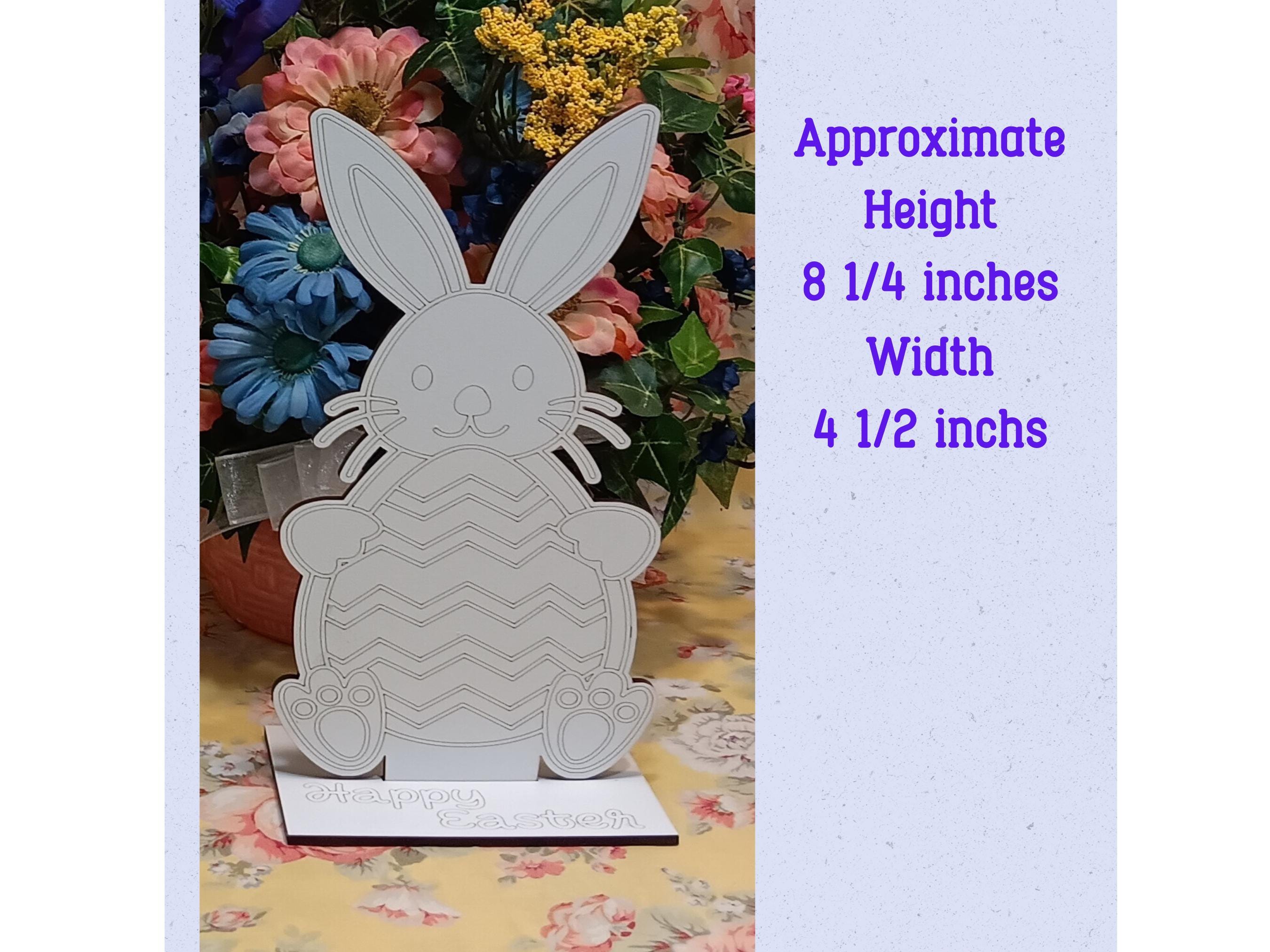 Easter Bunny Shelf Sitter SVG Laser Cut Files: DIY Painting Kit ...