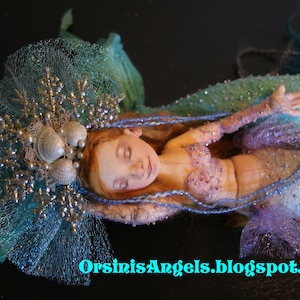 Sleeping Mermaid Instant Downloadable PDF Cloth Art Doll E-Class by Marla L. Niederer
