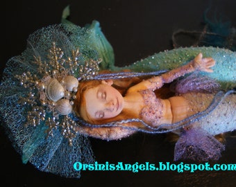 Sleeping Mermaid Instant Downloadable PDF Cloth Art Doll E-Class by Marla L. Niederer