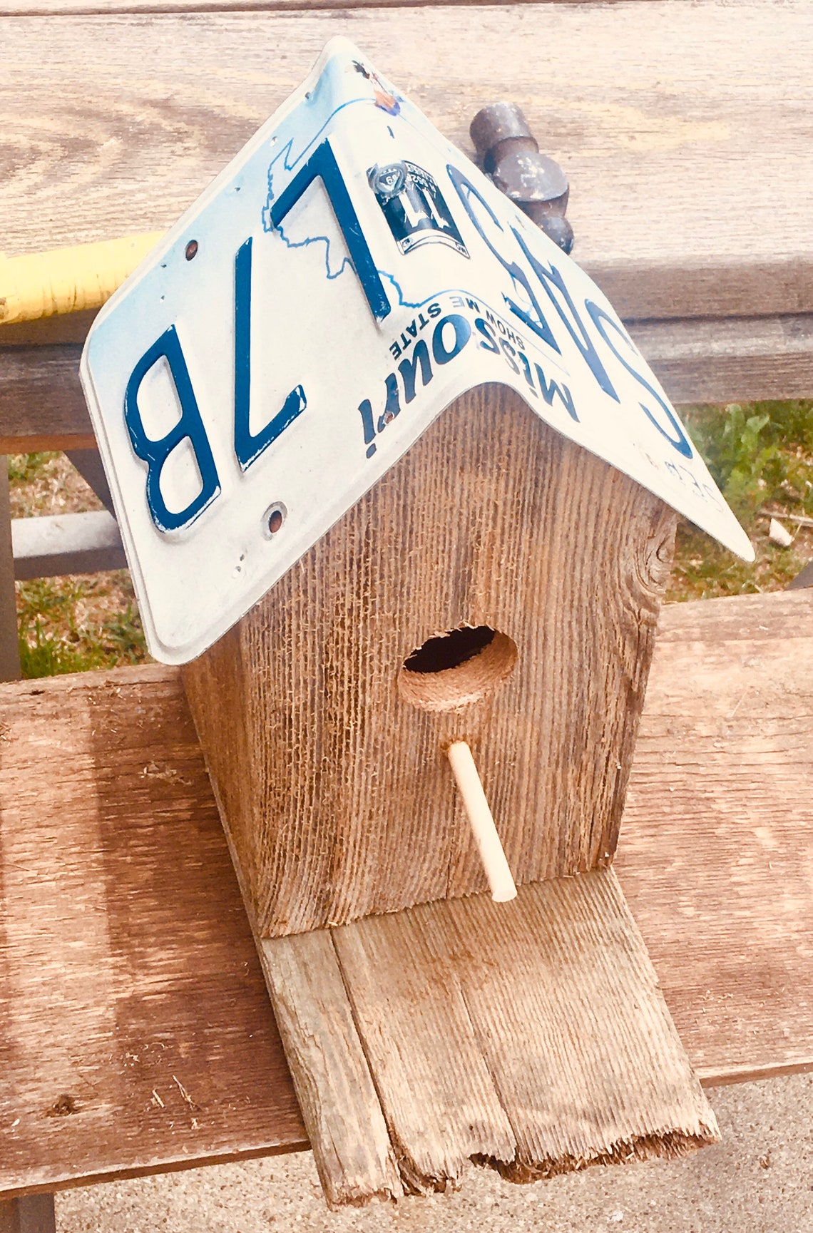 Missouri License Plate Bird House Etsy