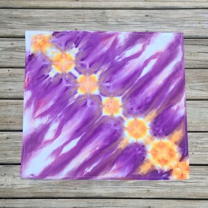 Hand Dyed Shibori Style; 26&quot; x 28&quot;; 100% Cotton: Tea Towel; Kitchen Towel; Hand Towel; Flour Sack Towel; Tapestry; Linen
