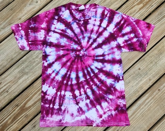 UNISEX SMALL; Monochromatic Spiral Ice Dye T-shirt; 100% Preshrunk Cotton; Tie Dye; Ice Dye; Hand Dyed