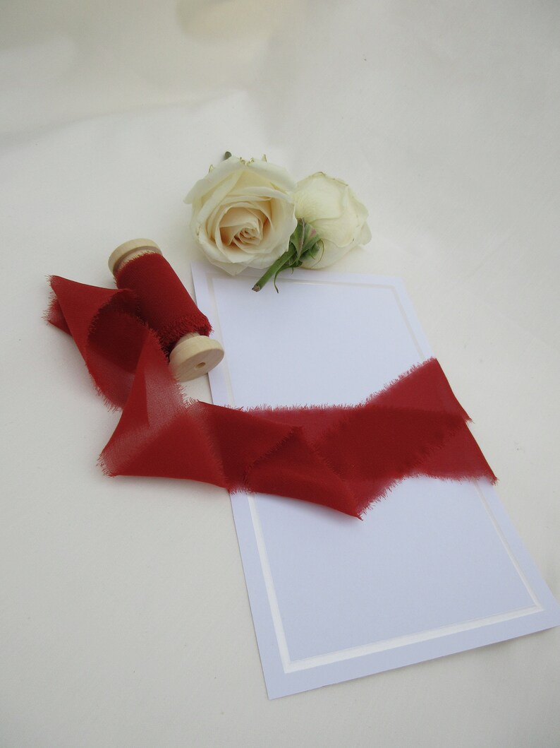SILK CHIFFON RIBBON; 100/% High End Silk; Floral Ribbon Wedding /& Bridal Bouquets; Invitations; Favors; Photographs; Flower Girl Sash