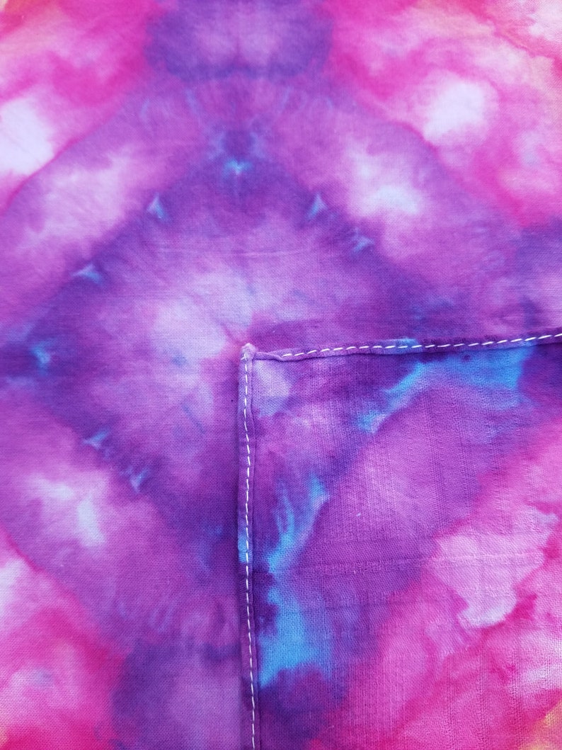 Tie Dye TAPESTRY/ HANDKERCHIEF 100% Cotton 15 x | Etsy