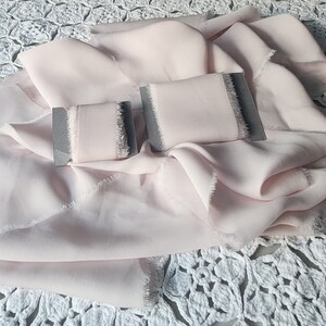 Powder Pink High End Seide Chiffon Band; Über 10 Fuß Lang (123 "/ 3,4 Yards); Durchgehendes Stück; Keine Nähte; Baby Rosa, Pastell Rosa