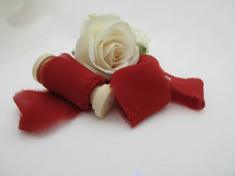 SILK CHIFFON RIBBON; 100/% High End Silk; Floral Ribbon Wedding /& Bridal Bouquets; Invitations; Favors; Photographs; Flower Girl Sash