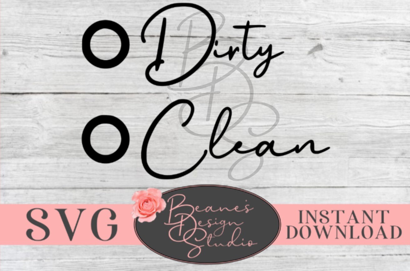 Clean Dirty Dishwasher Decal Design SVG Bundle Dishwasher - Etsy